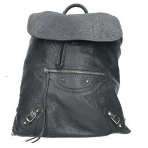 Balenciaga Traveler Travel Leather Backpack Mirror Charm Gray - Picture 1 of 5